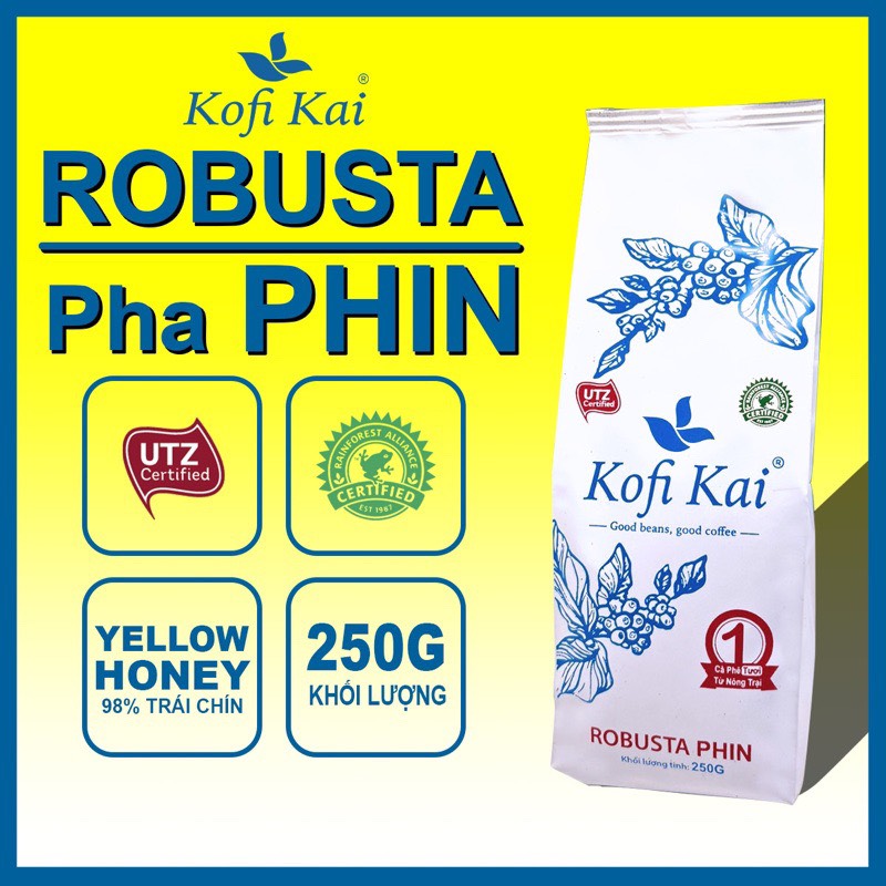 Cà phê nguyên chất pha phin thượng hạng Kofi Kai 250g